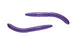 Libra Lures Fatty D Worm 65mm, Cheese, Purple with Glitter